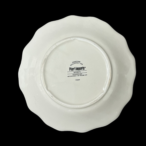 Pier 1 Imports Maribeth Ironstone Plate (1) - Picture 2 of 3